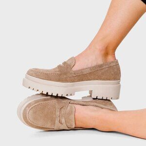 Zoe Chunky Loafer, Size 8, Taupe